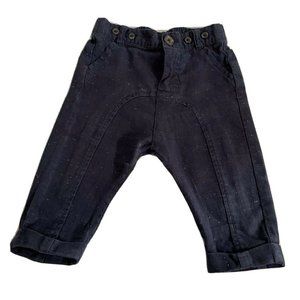 Cat & Jack Kids Boy Pants Button Blue Navy Elastic Waist 6-9 Months